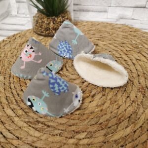 Lot De 4 Pare-pipi (tipi Pipi) En Bambou Et Coton - Lavables - Diamètre ~6 Cm - Pour Bébé