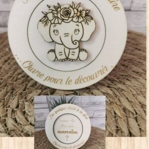 demande marraine bois original artisanal fait main France
