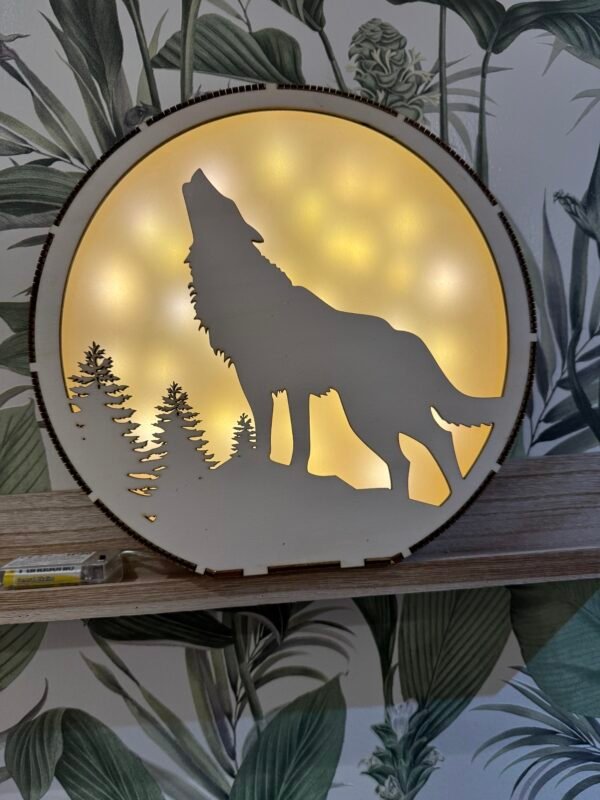 Lampe veilleuse loup – Image 2