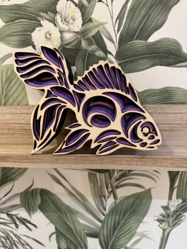 Poisson voile violet 3D