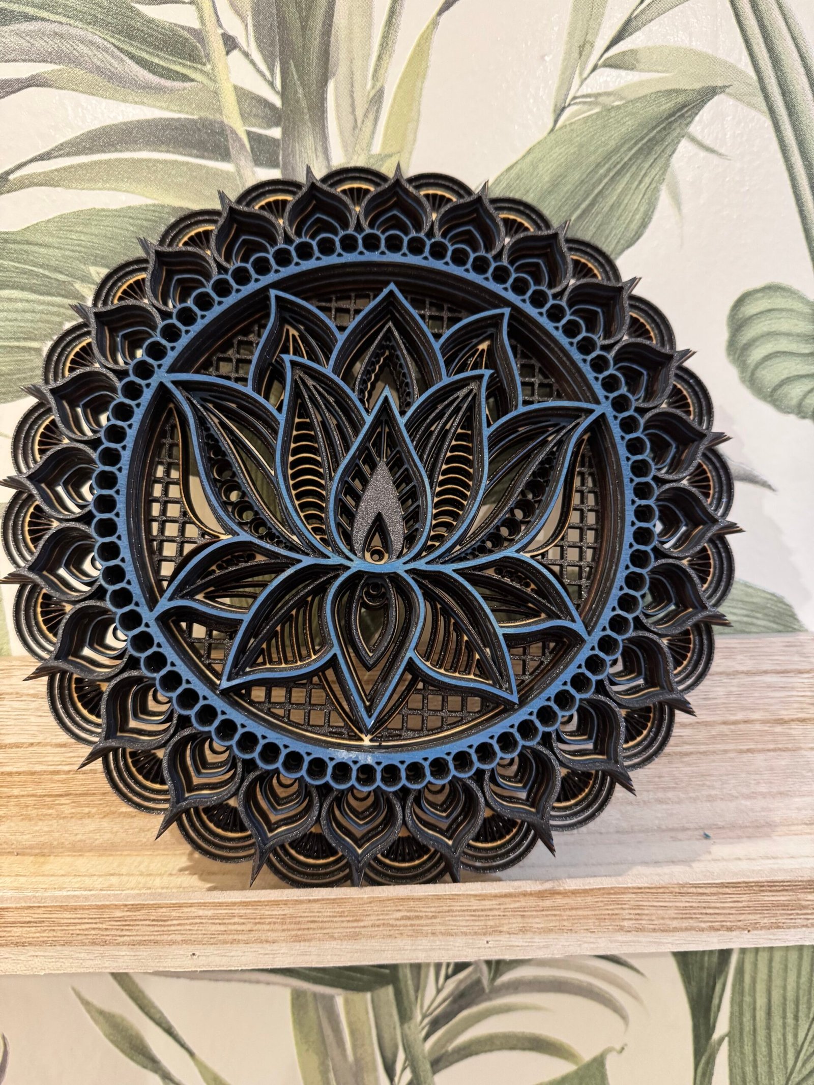 Petit mandala lotus 3D décoratif fait main, création artisanale française