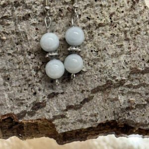 Boucles d’oreilles en aigue-marine naturelle faites main